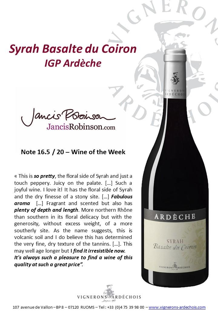 Syrah Basalte du Coiron - Jancis Robinson